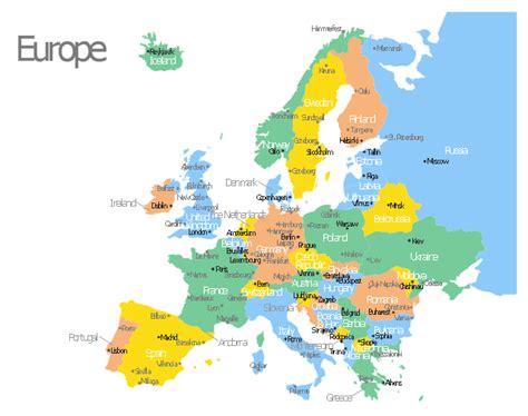 Europe Map Capitals And Countries - Mechanical Engineering Internships Summer 2024