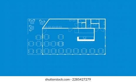 Digital Floor Plan Blueprint Floor Plan Stock Illustration 2285427279 | Shutterstock