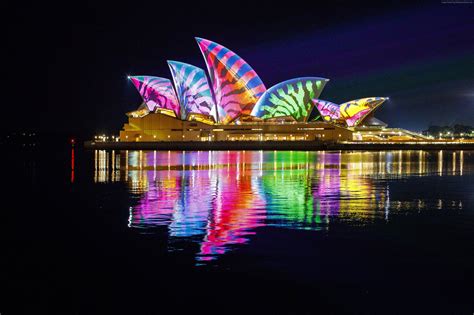 Opera House Sydney Australia Night 4k Wallpaper