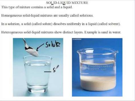 Liquid Mixtures Examples