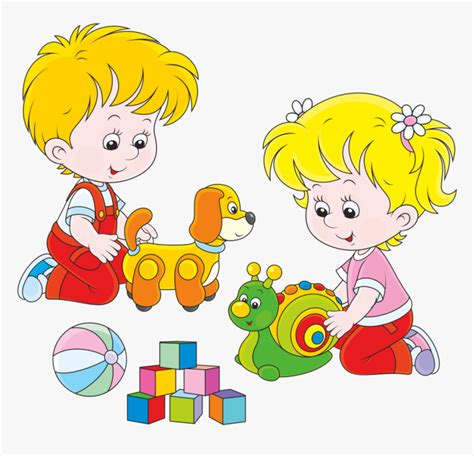 Kids Sharing Toys Png - Children Playing With Toys Clipart, Transparent Png , Transparent Png ...