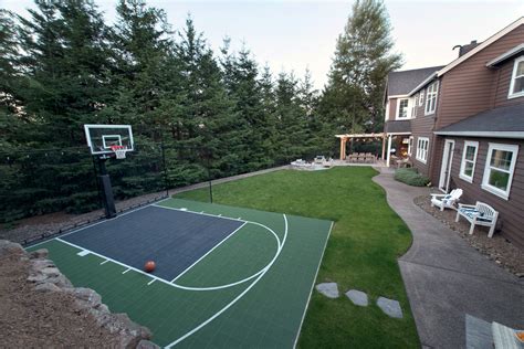 Backyard Basketball Court - Paradise Restored Landscaping