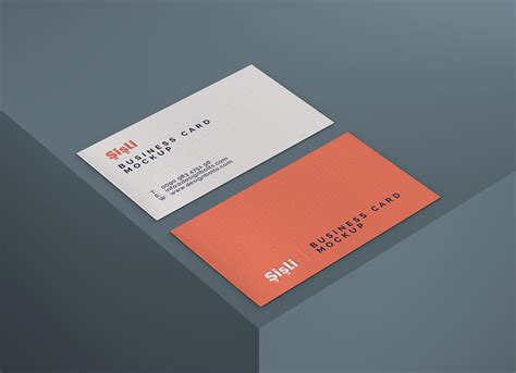 Free Simple Photorealistic Business Card Mockup PSD - Good Mockups