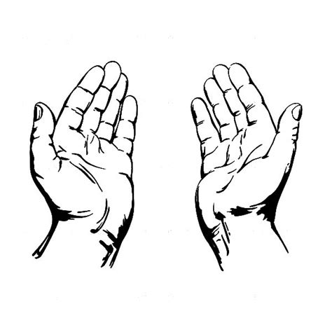 Open Hands Clipart Black And White - ClipArt Best