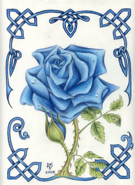 Blue Rose by robertsloan2 on DeviantArt