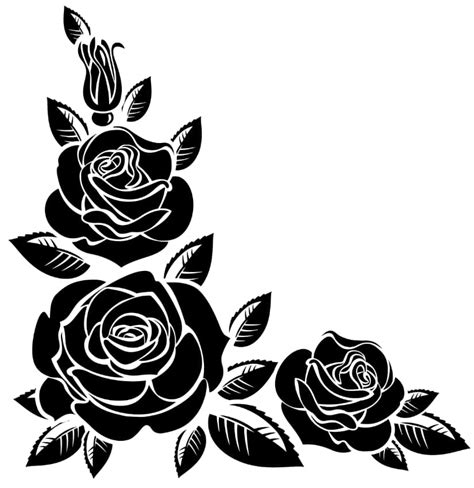 Black rose vector art Rose Floral Pattern eps Download - Free Vector