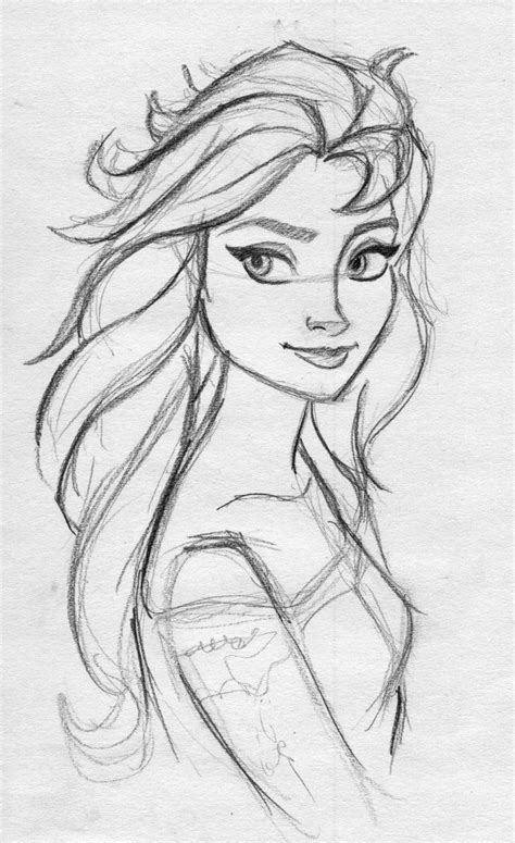 Elsa with long hair by LaetiArt on deviantART | Disney art drawings, Disney art, Disney drawings