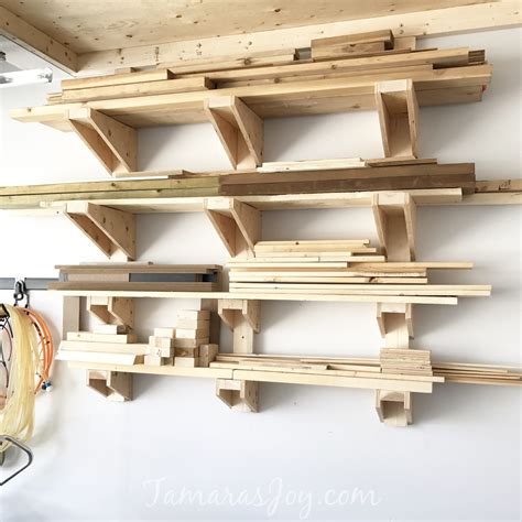 Diy Rolling Lumber Rack / A Simple Diy Garage Lumber Rack That You Can Build Tamaras Joy / Diy ...