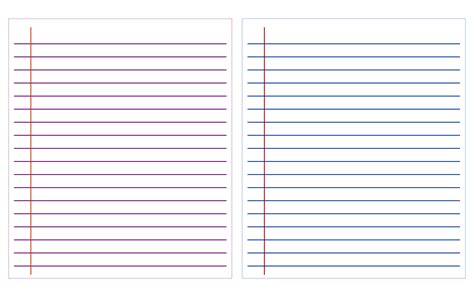 Lined Paper Printable Wide Ruled