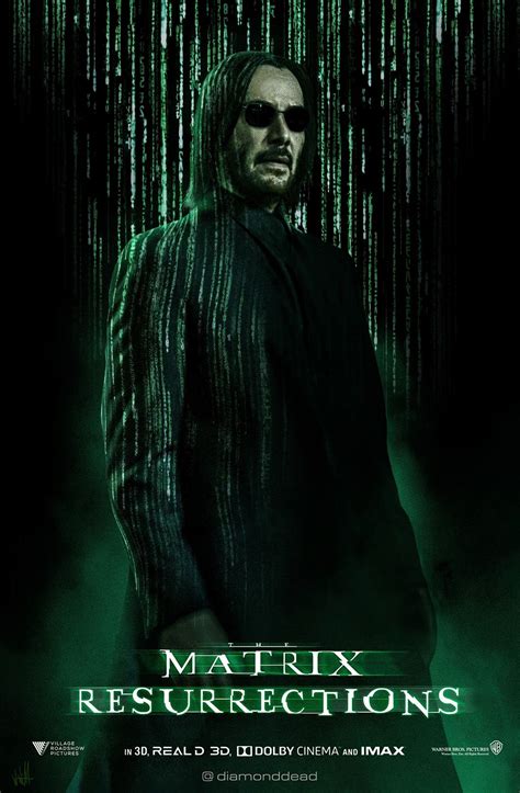 The Matrix Resurrections Movie Poster | Keanu reeves, Matrix film, Movie posters