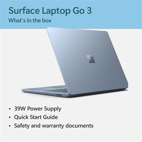 Microsoft Surface Laptop GO 3 (Ice Blue) | i5-1235U | 8/16GB RAM 256GB SSD | 12.4" (Touch ...