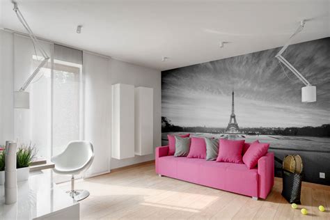 Modern Living in Pink and Grey - Interiors By Color