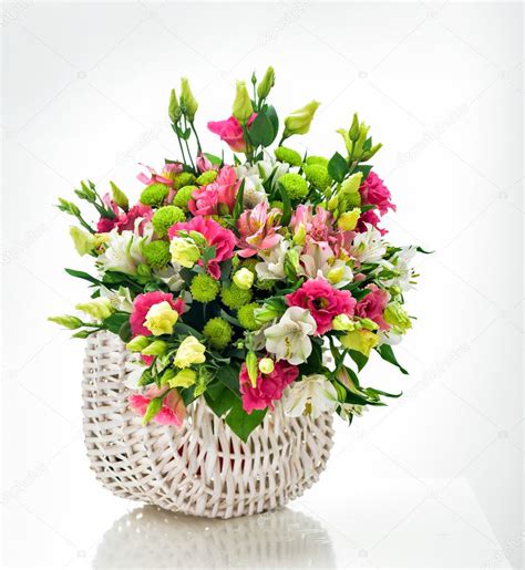 Beautiful bouquet of bright flowers — Stock Photo © SvetlanaFedoseeva #126501978