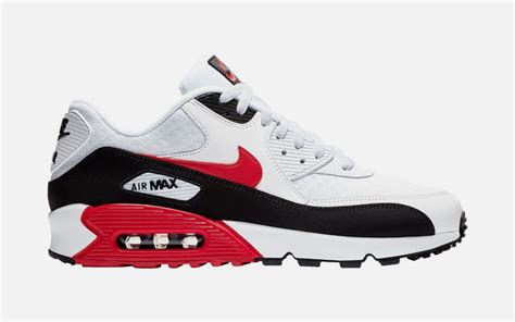 Now Available - Nike Air Max 90 White University Red Black | Soleracks