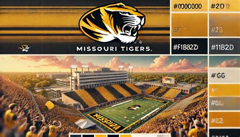 Missouri Tigers Color Codes HEX, RGB and CMYK - TeamFanFares