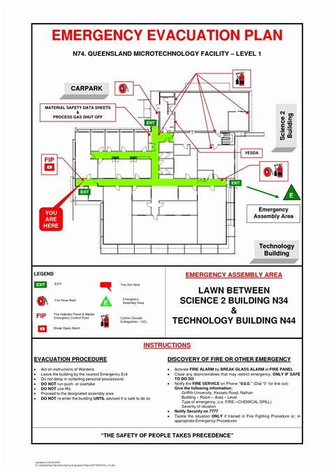 Free Emergency Evacuation Map Template