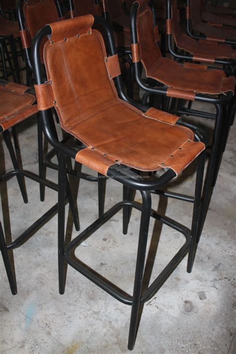 Vintage Industrial Leather Bar Stool Antique Industrial Wholesale Leather Metal Bar Stool ...