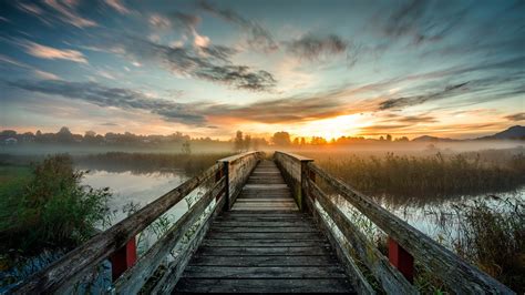 2560x1440 Resolution Sunrise Point Bridge 1440P Resolution Wallpaper - Wallpapers Den