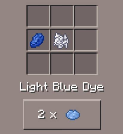 Light Blue Dye: Minecraft Pocket Edition: CanTeach