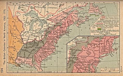 British Colonies in North America - 1763-1775