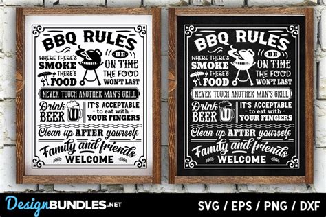 BBQ rules for men svg