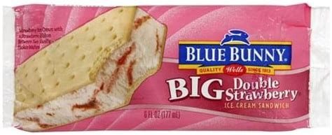 Blue Bunny Big Double Strawberry Ice Cream Sandwich - 6 oz, Nutrition Information | Innit