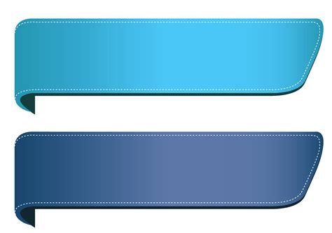 Blue Transparent Banners Set PNG Clipart - Cliparts.co