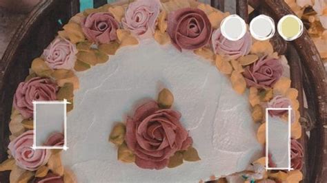 Orange Sponge Coconut Cake With Floral Design