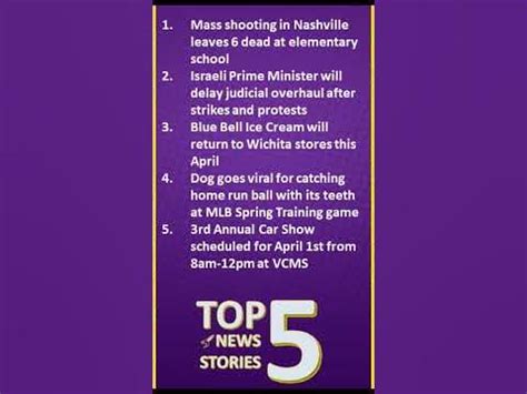 Top Five News Stories --- Thursday, March 30, 2023 - YouTube