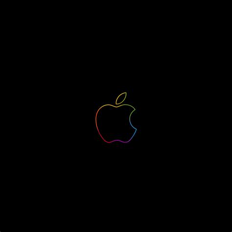 Apple logo Wallpaper 4K, Outline, Colorful