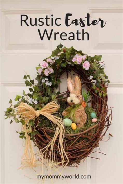 60 Easy DIY Easter Wreaths & Door Decorations You'd be Itching to Try Right Now - Hike n Dip