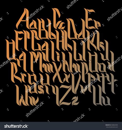 Curved Vector Font Stock Vector (Royalty Free) 458864500 | Shutterstock