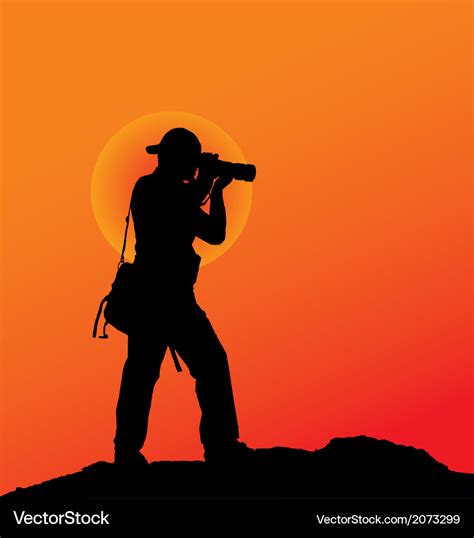 Photographer silhouette Royalty Free Vector Image