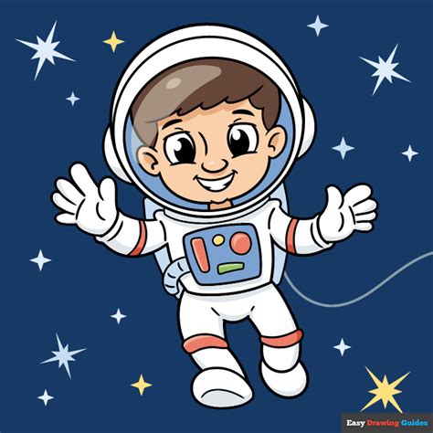 How to Draw a Cartoon Astronaut - Really Easy Drawing Tutorial