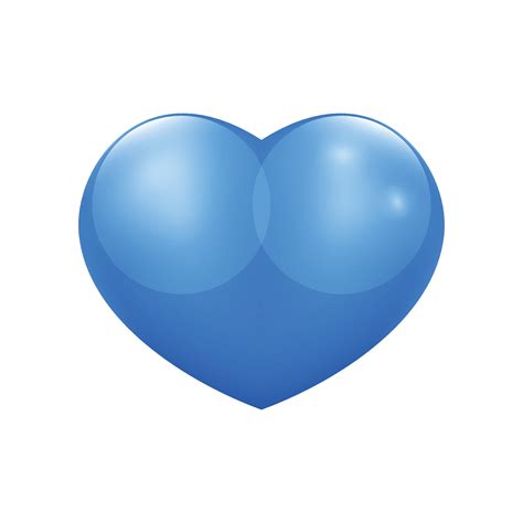 Vector realistic blue glossy heart isolated on white 27613497 Vector Art at Vecteezy