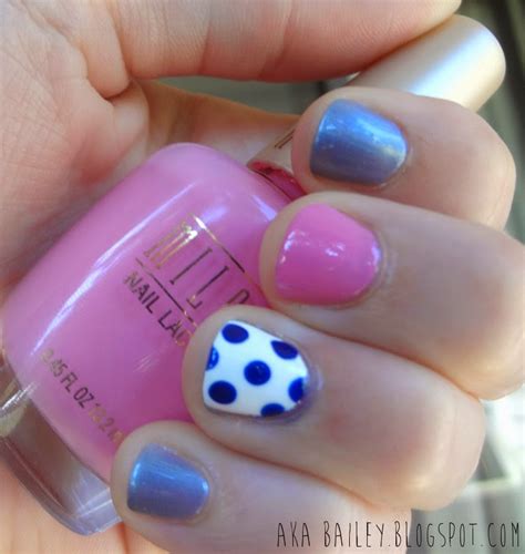 aka Bailey: Chambray, Pink and Polka Dot Nails (and Paddleboarding!)