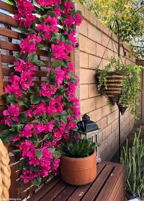 Cool Artificial Bougainvillea Hanging Plant Topsy Turvy Garden