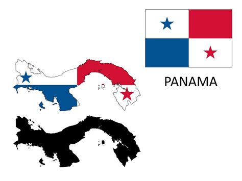 panama flag and map illustration vector 21222938 Vector Art at Vecteezy