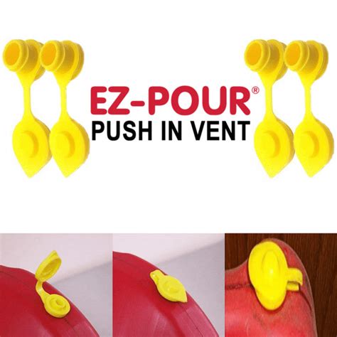 EZ-Pour® Yellow Gas Can Vent Cap - Perfect Fit for Older Blitz, Midwest, and Other Cans ...