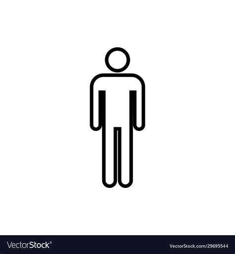 Line man icon on white background Royalty Free Vector Image