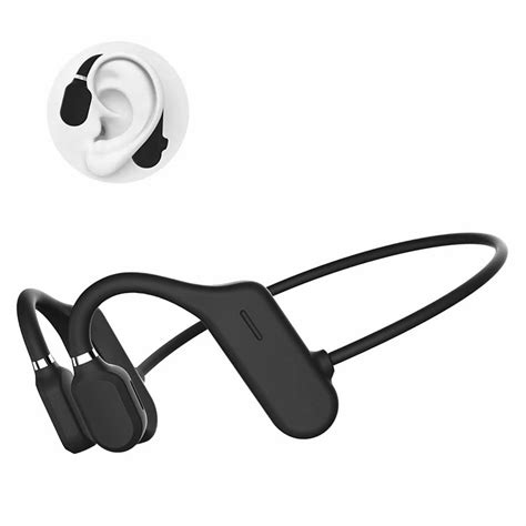 Wireless Bone Conduction Headphones Bluetooth 5.0 Open Ear Sports Headset (Black) - Walmart.com ...