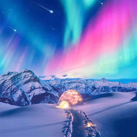 Snow Winter Iceland Aurora Northern Lights, HD Nature, 4k Wallpapers, Images, Backgrounds ...