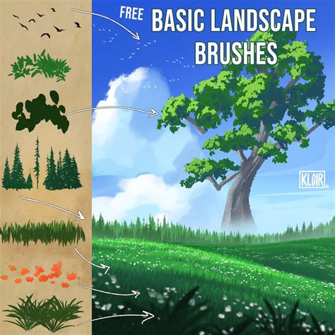 Free Basic Landscape Brushes - Photoshop brushes