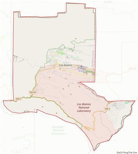 Map of Los Alamos County, New Mexico