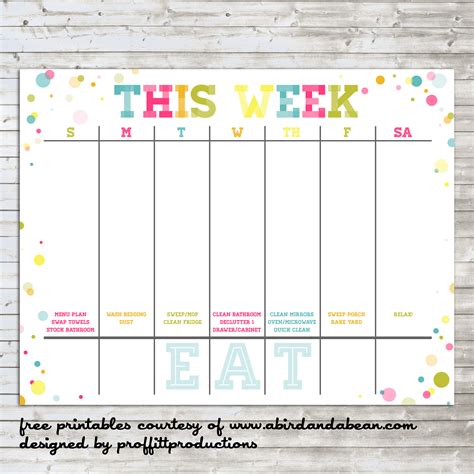 7 day printable weekly calendar calendar printables free templates - 6 best printable weekly ...