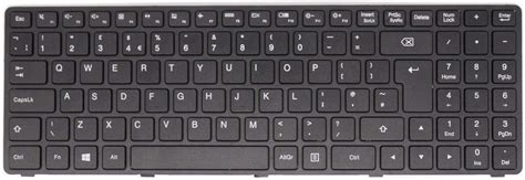 Wikiparts New Replacement UK Layout Keyboard for Lenovo Ideapad 100-15IBD Laptop Black English ...