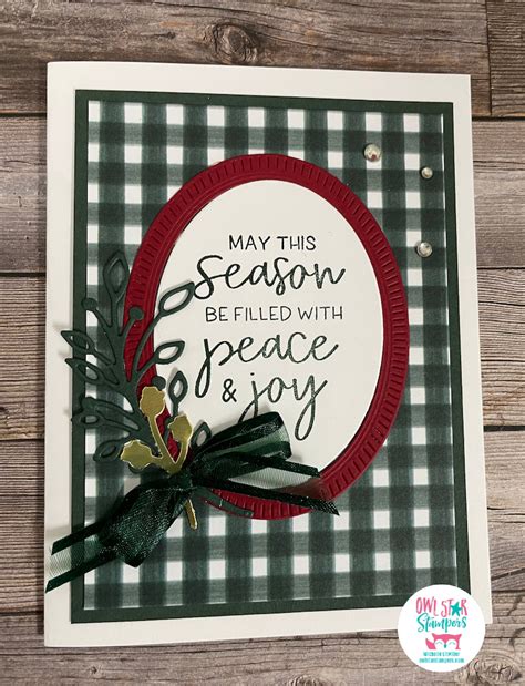 Making Four Christmas Cards Featuring the Stampin’ Up! Framed and Festive Stamp Set