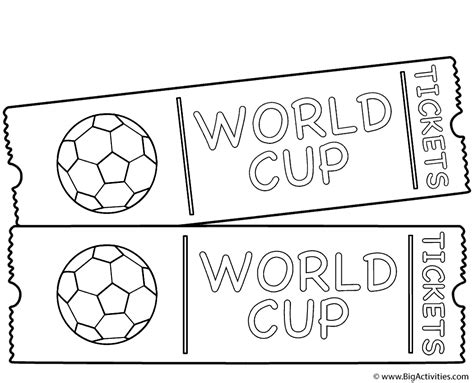 World Cup Game Tickets - Coloring Page (World Cup)