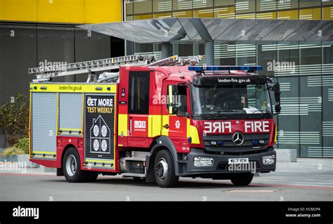 London Fire Brigade Mercedes Fire Engine Stock Photo - Alamy