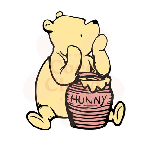 Classic Winnie Pooh Honey Pot PNG Cutout Art Clipart - Etsy